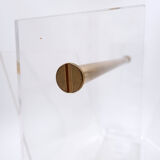 "Omega" magazine rack by David Lange, Roche Bobois plexiglass, 1970