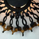 1960s SCONCE mid century sunburst brutalist black iron and copper colored