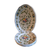 4 assiettes et un plat Manufracture Longchamp