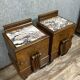 Pair of Art Deco period mahogany bedside tables circa 1930