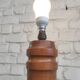 Floor lamp - vintage turned wood side table from the 60s