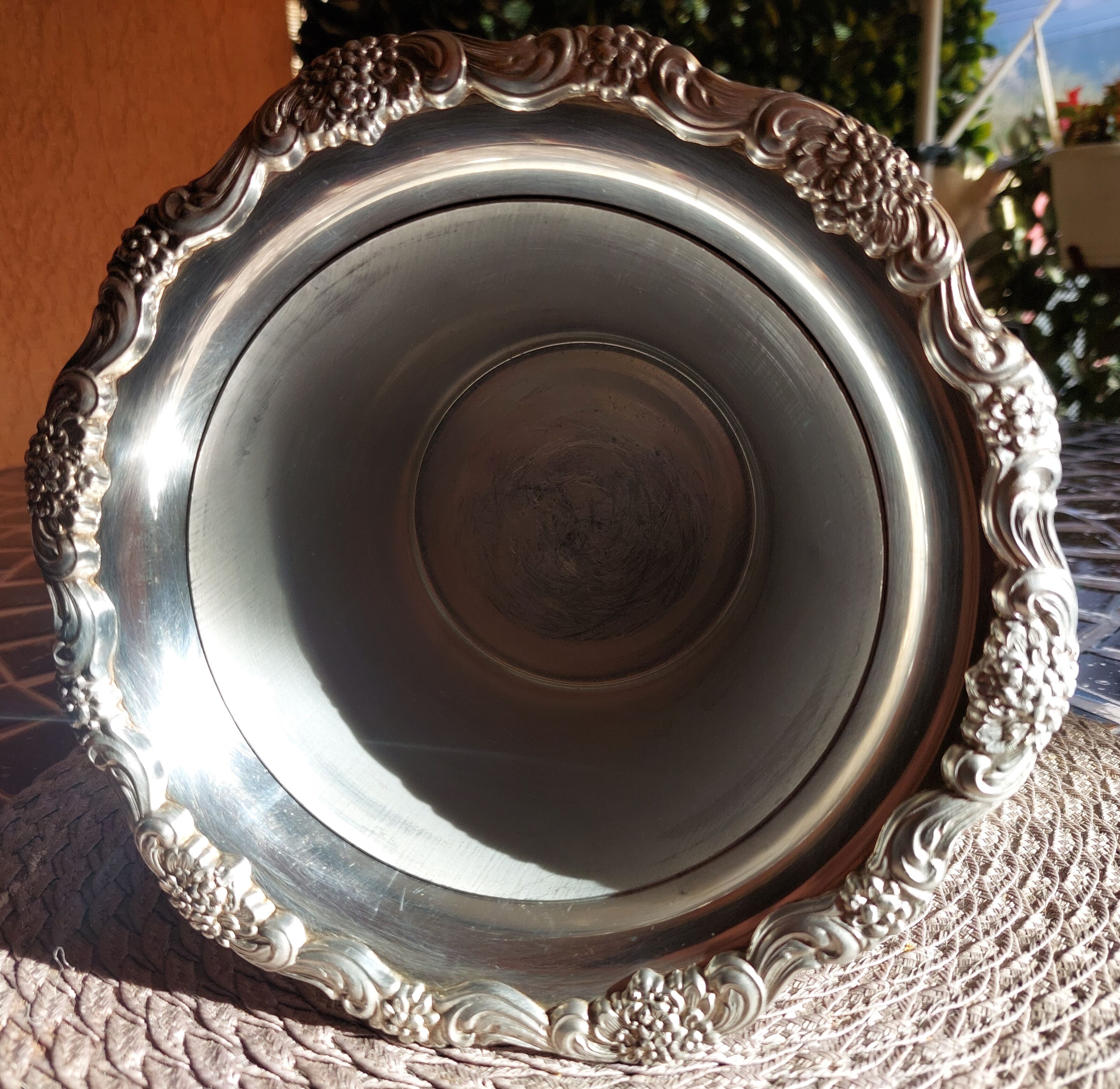 silver-plated champagne bucket