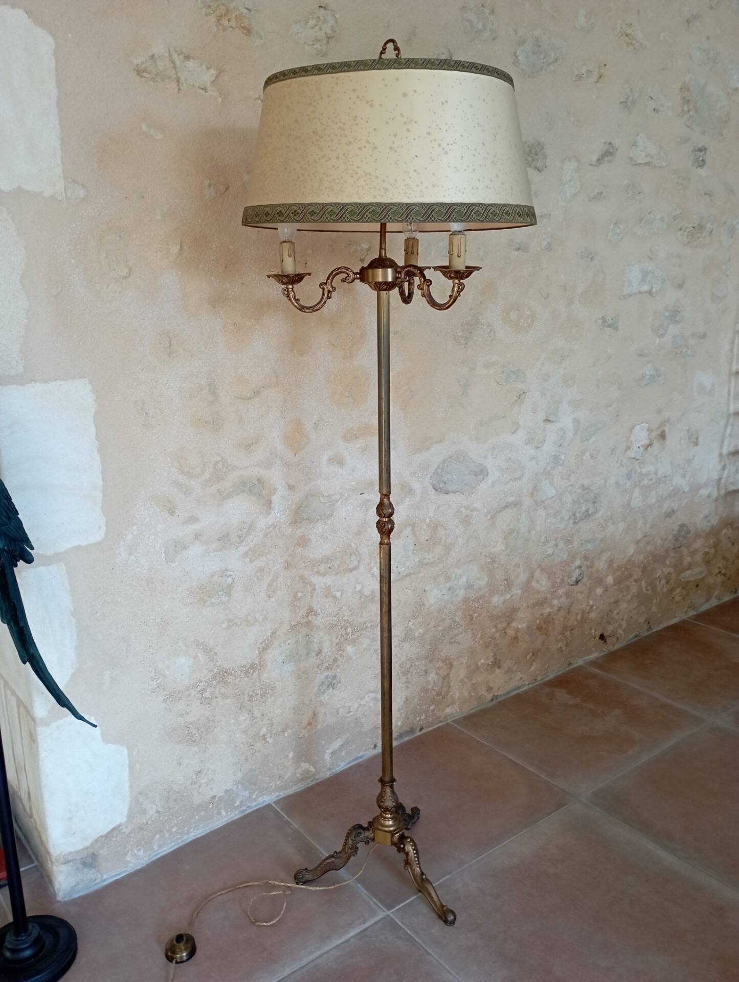 Vintage brass floor lamp