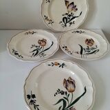 Antique Longchamp plates – “Tulips” model – 1950s-1960s