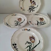 Vintage Longchamp plates – "Tulips" model – 1950s-60s