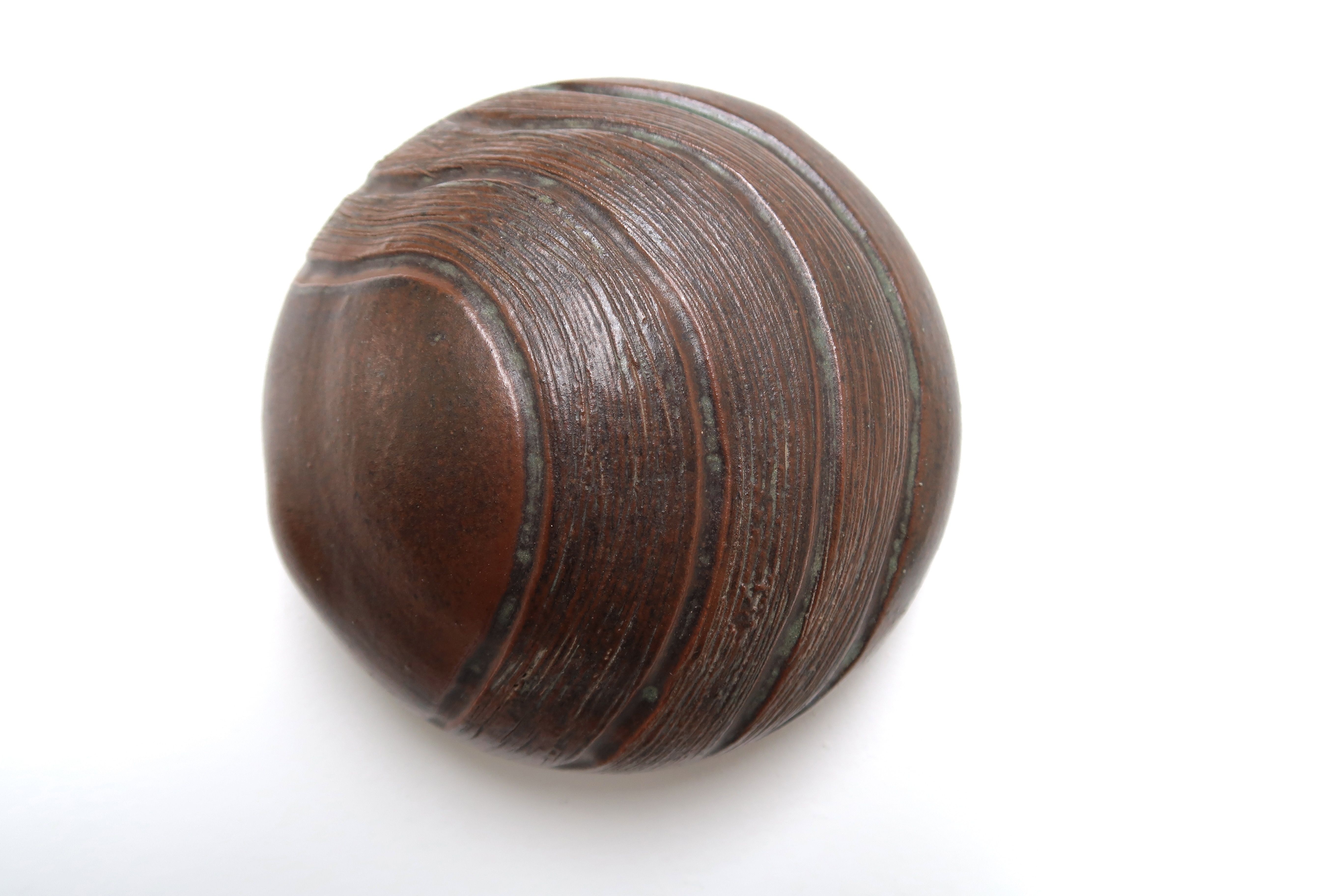 Ceramic "lens" wall vase signed Ama, 50s