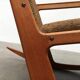 Mid-century model 100 rocking chair in Danish teak by Søren Georg Jensen for Kubus Møbler, 1960s.