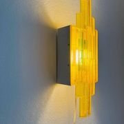 Acrylic wall lamps by Claus Bolby Cebo Industri, Denmark, 1970s, set of 2