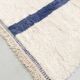 Berber carpet beni ouarain ecru blue line 243x160m