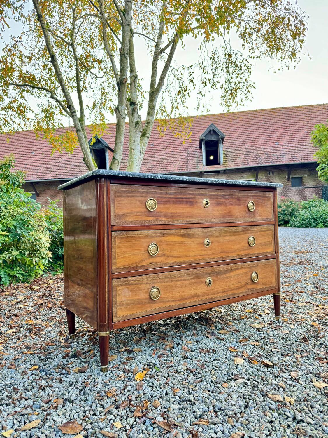 Commode En Marqueterie D’époque Louis XVI XVIII Eme Siècle