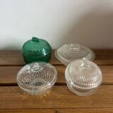 Set of 4 glass candy jars