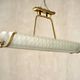 Large cast glass and brass pendant light Maison Lunel France 1960
