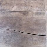 Antique solid cherry farmhouse table with 3 drawers and 1 pull out.