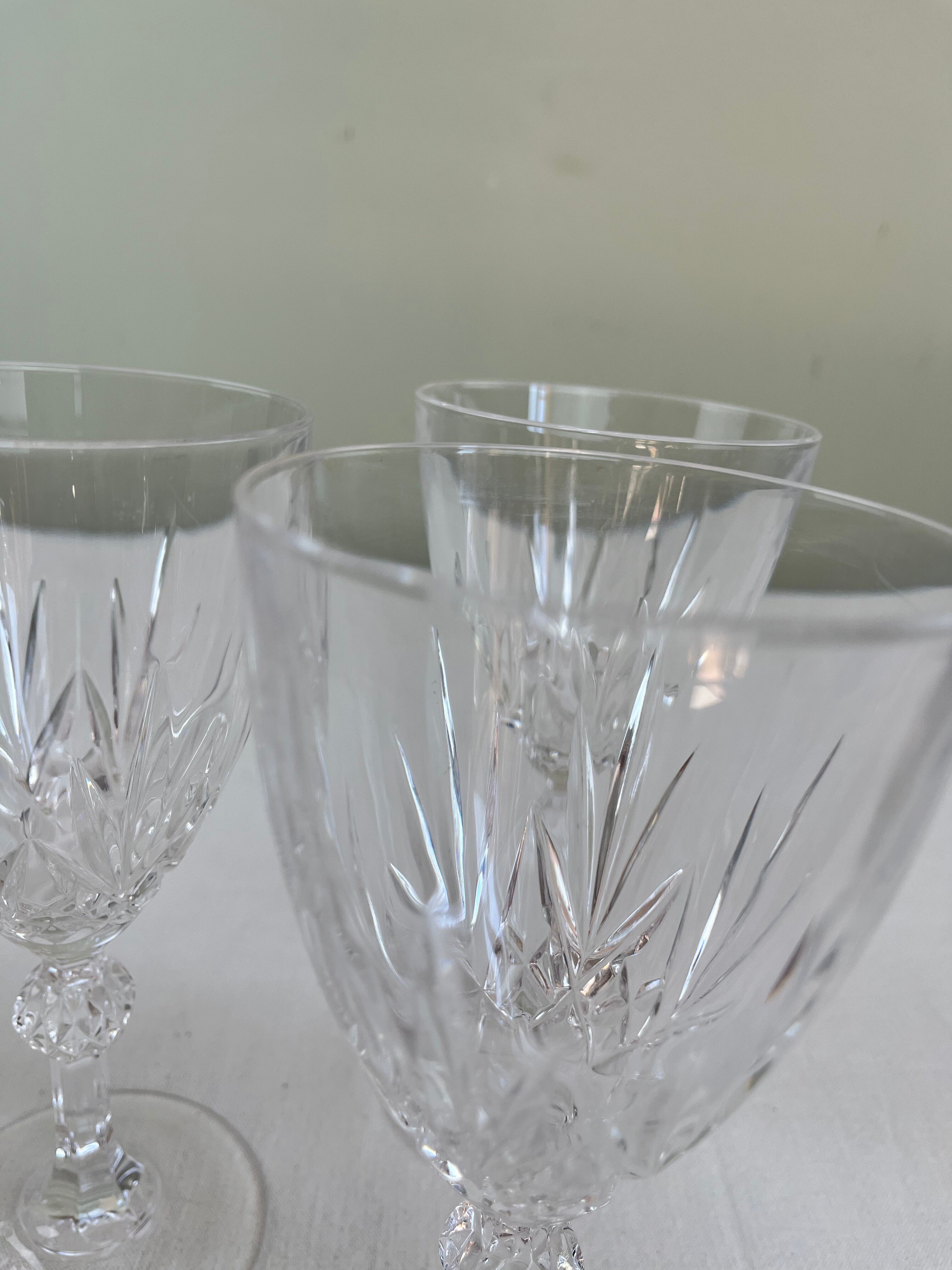 Cut crystal glasses