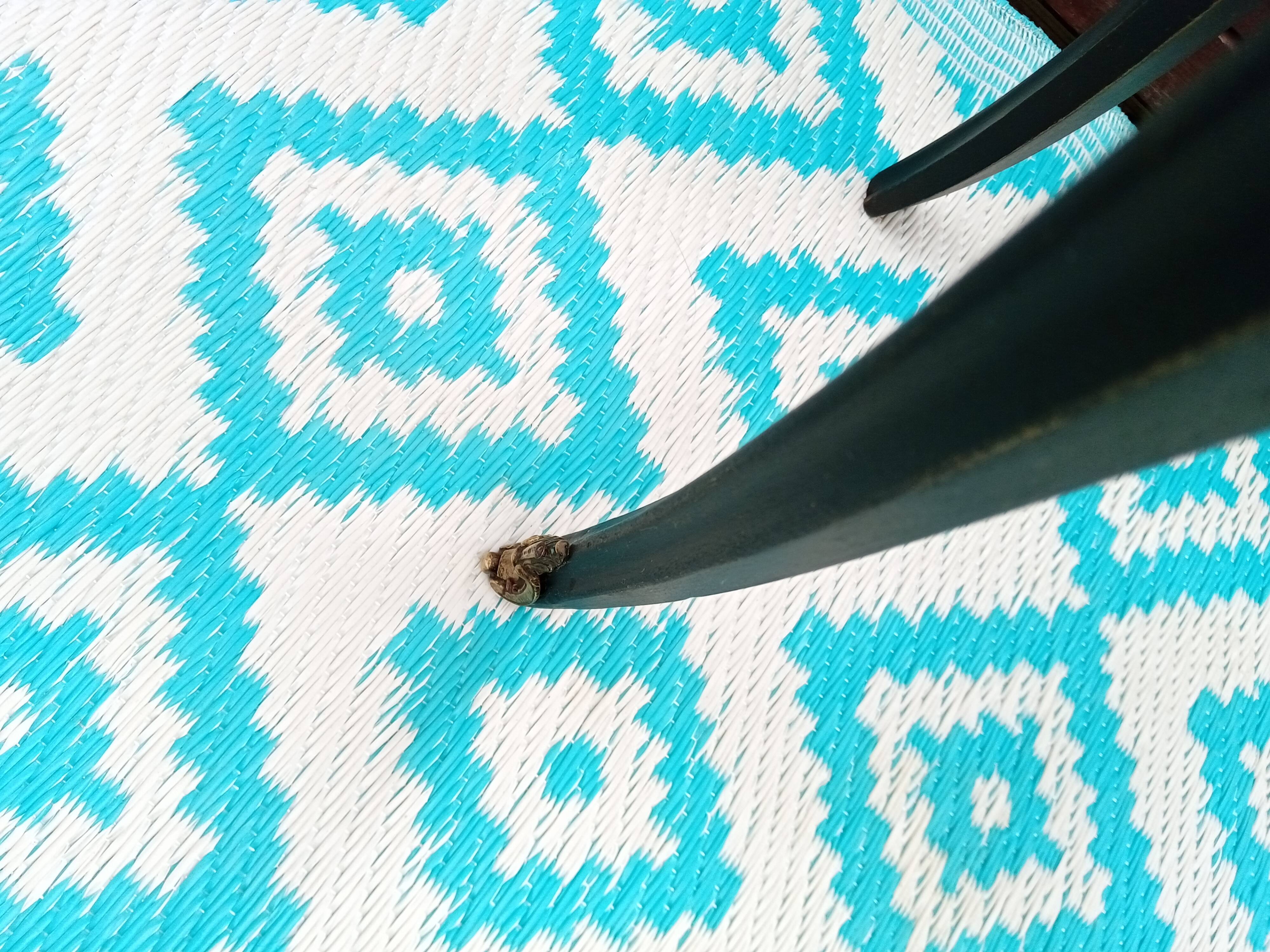 Black patina bedside table