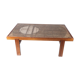 Table basse en teck avec carreaux de design danois, années 1960