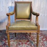 Louis XVI style leather office chair