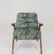 Fauteuil lounge scandinave vert au design vintage en tissu Rustiq Forest