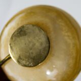Set of 4 marble and brass espresso cups and saucers