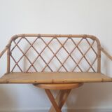 Rattan wall shelf