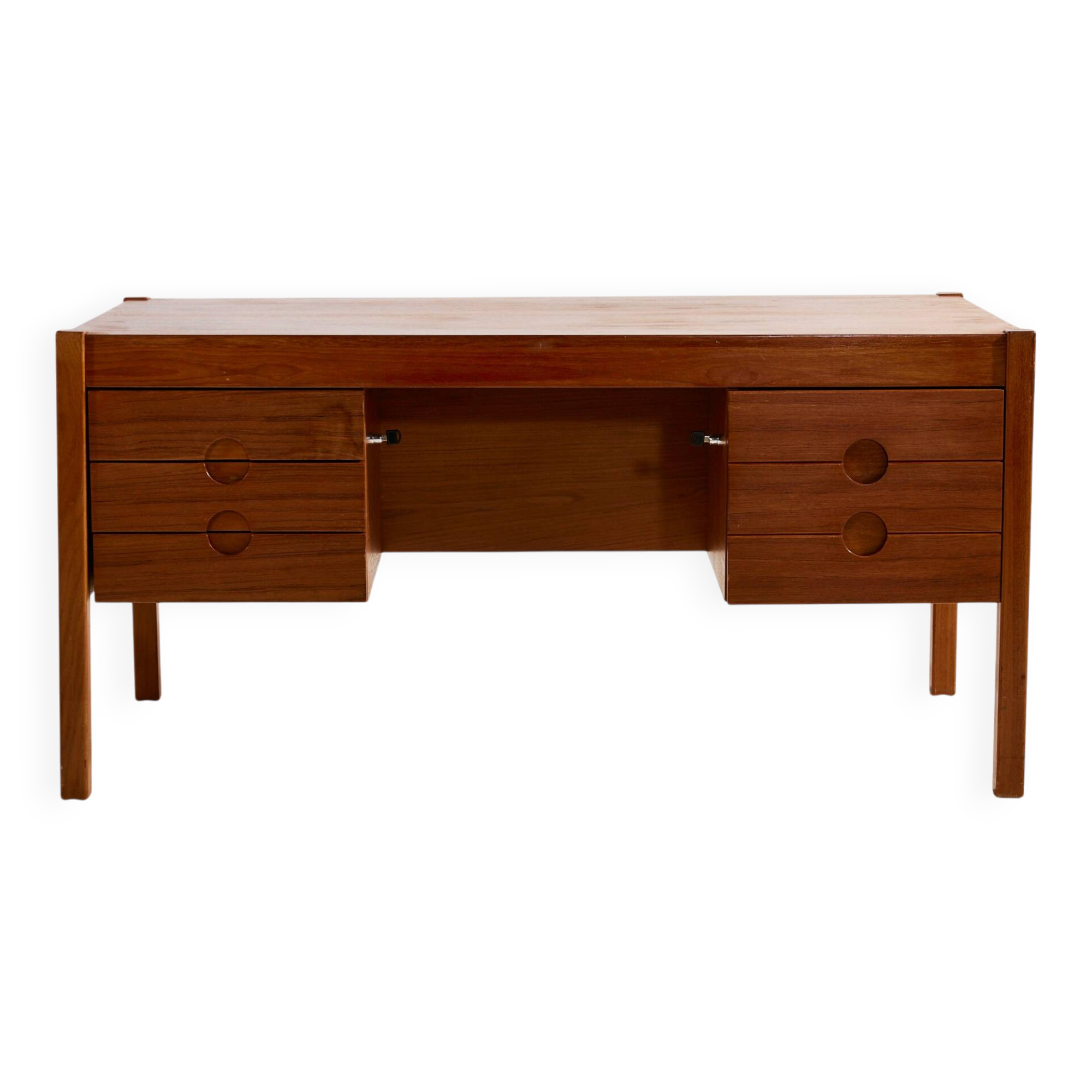 Model 33 teak desk by Christian Linneberg for Chr. Linneberg
