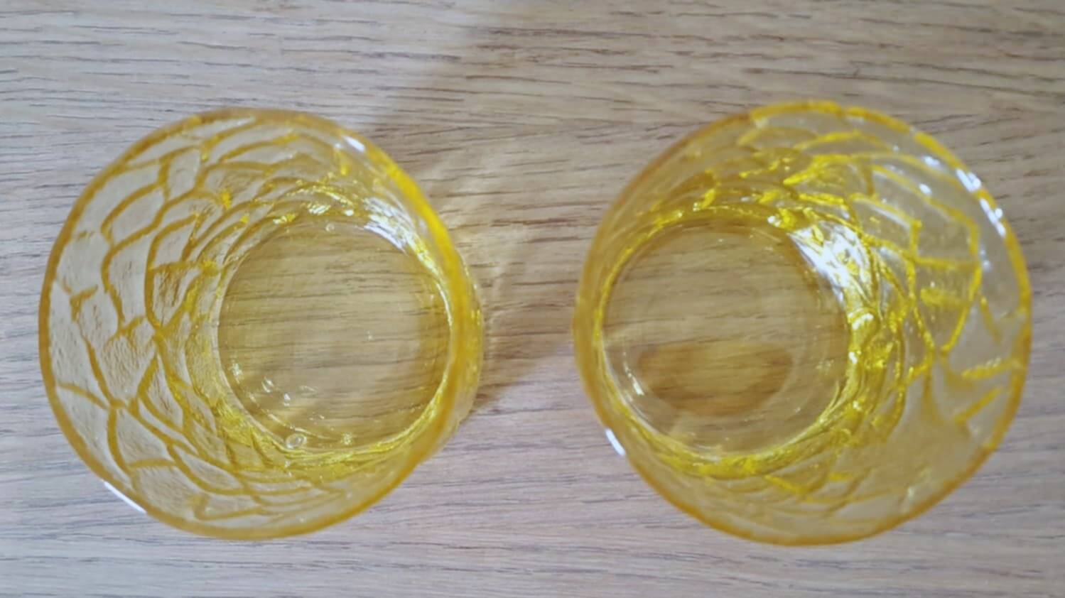 Two whiskey or orangeade glasses