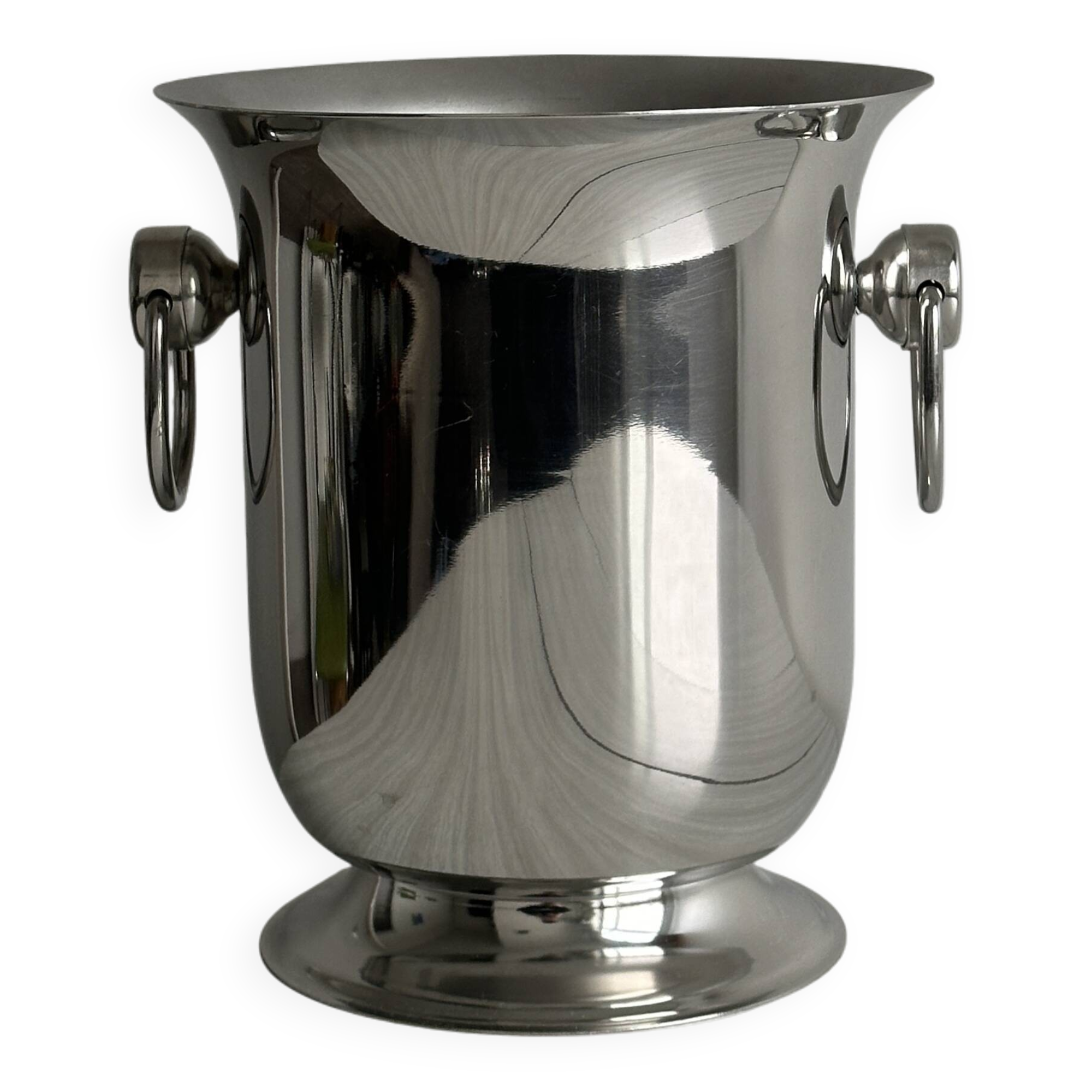 Silver metal champagne bucket
