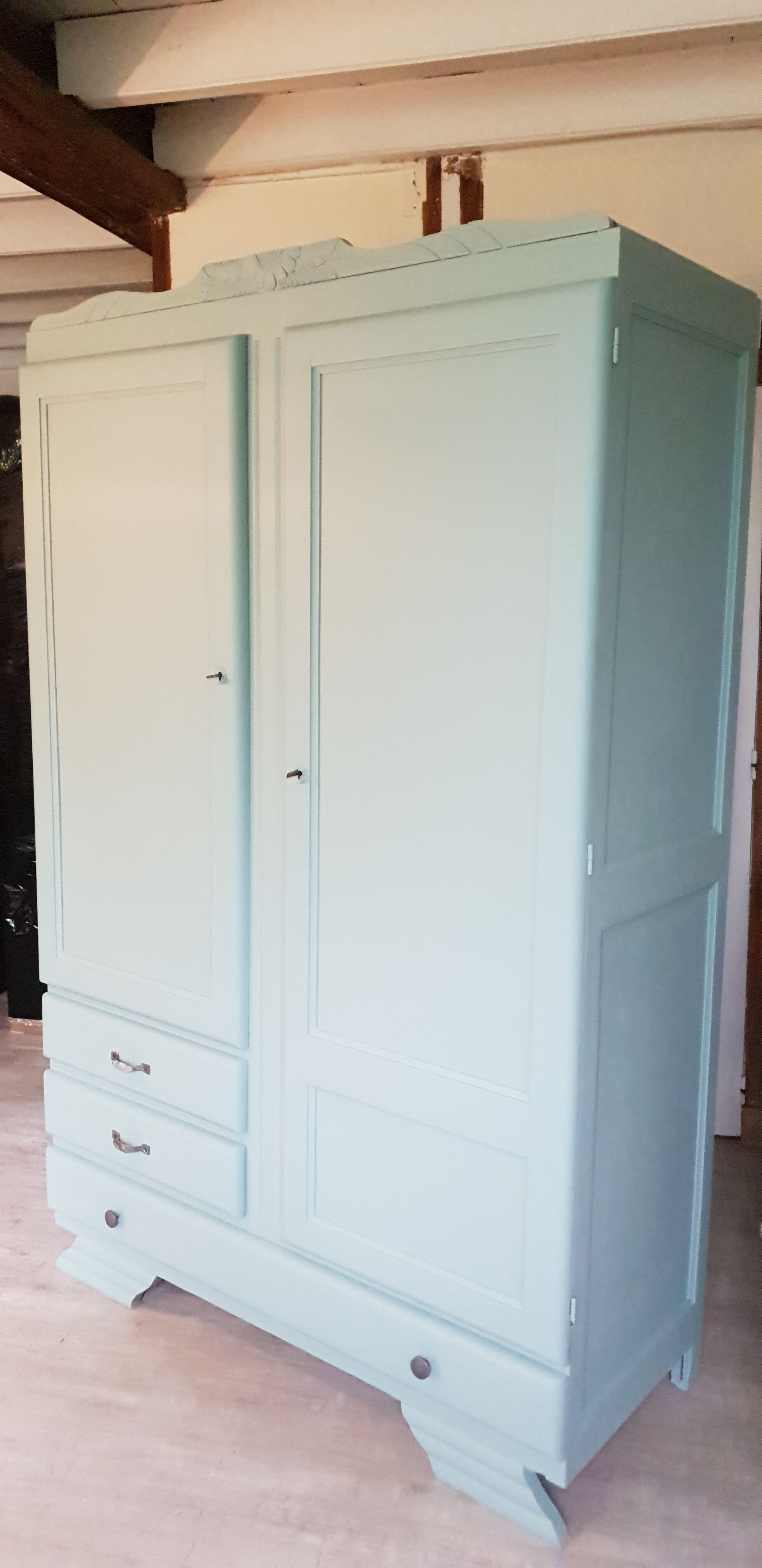 Green wardrobe thatdon art deco