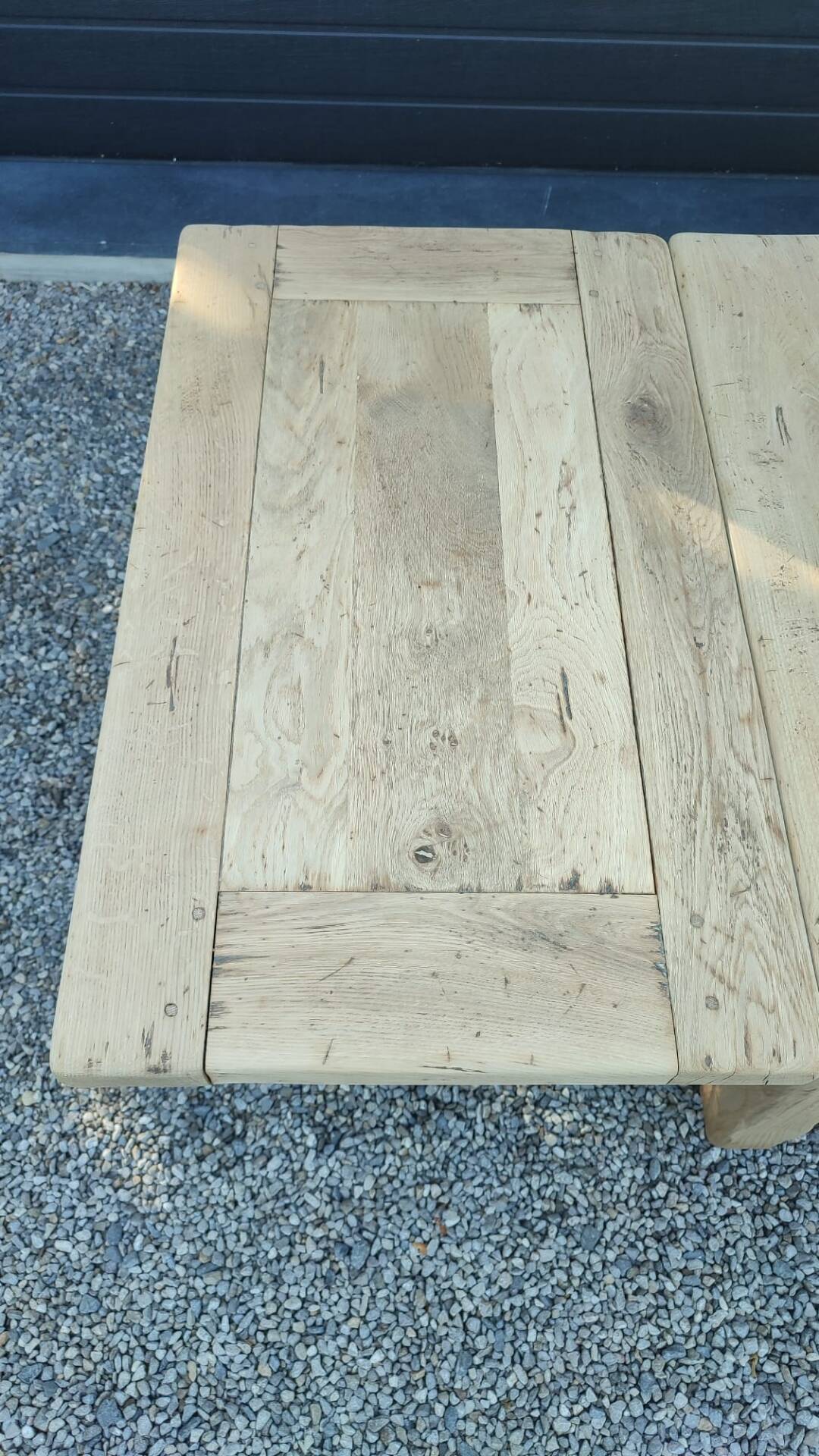Table de ferme 3m20 chêne massif 2 rallonges