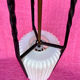 LAMP/IRON SUSPENSION FORGED OPAQUE WHITE GLASS CYLINDRICAL TUBE