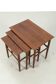 Tables gigognes en teck danois, ensemble de 3