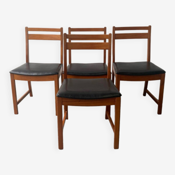 Ensemble de 4 chaises à manger vintage des années 1960 par Mcintosh