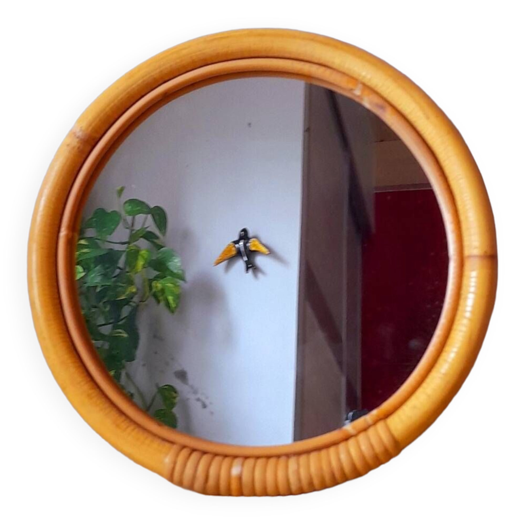 Rattan mirror 60s