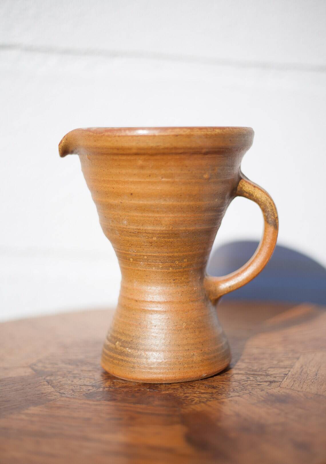 Vintage pitcher, vintage jug, pottery signed Paul Igom Bavil?, artisanal pottery, carafe, vase