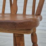1960s, set of 4 scandinavian dining chairs in solid oak wood, original good condition.
