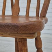 1960s, set of 4 scandinavian dining chairs in solid oak wood, original good condition.