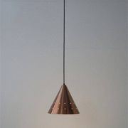 Mid-century cone pendant lamp / copper / aluminium / Danish modern design / 1960s