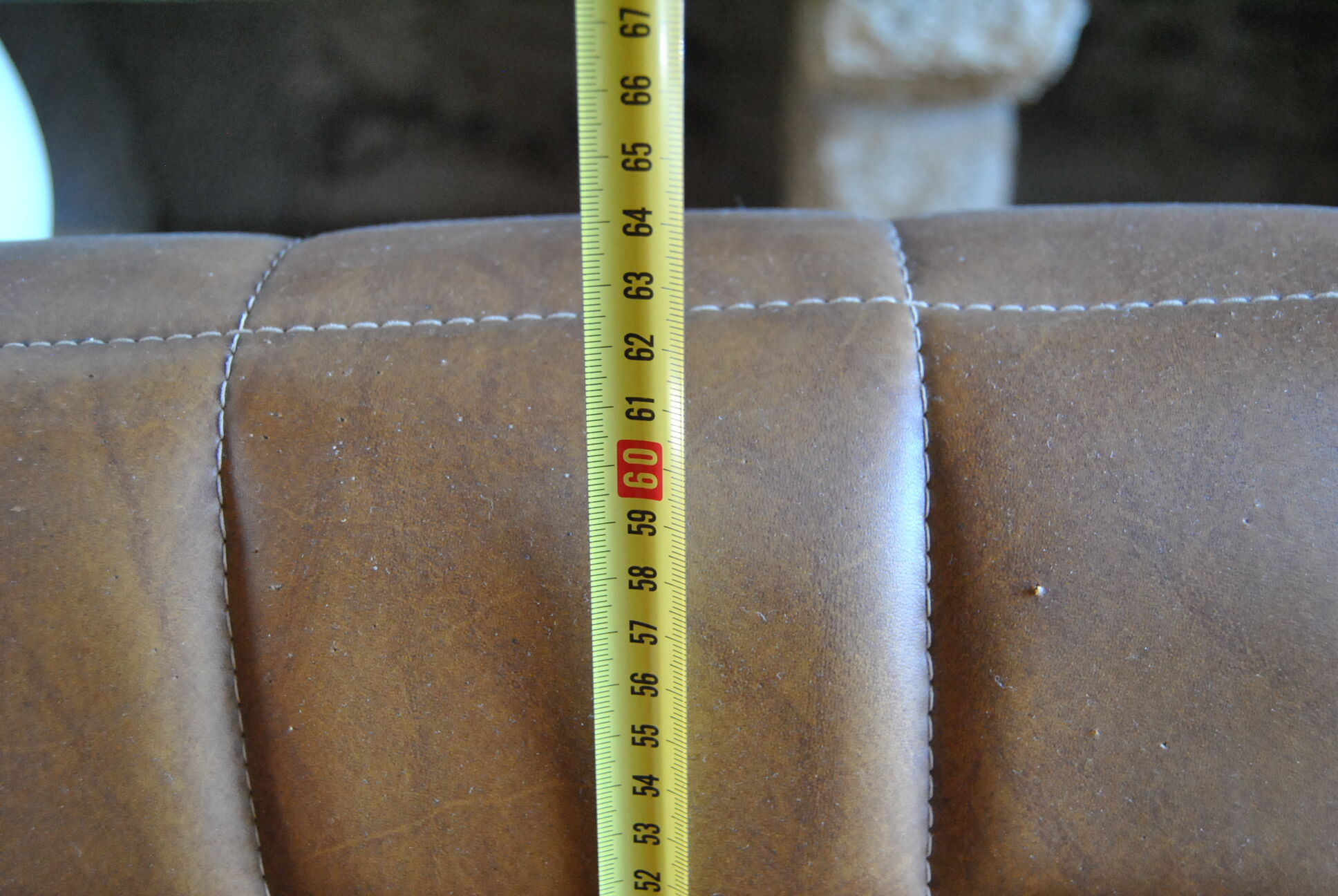 Sofa bench skai camel 50s