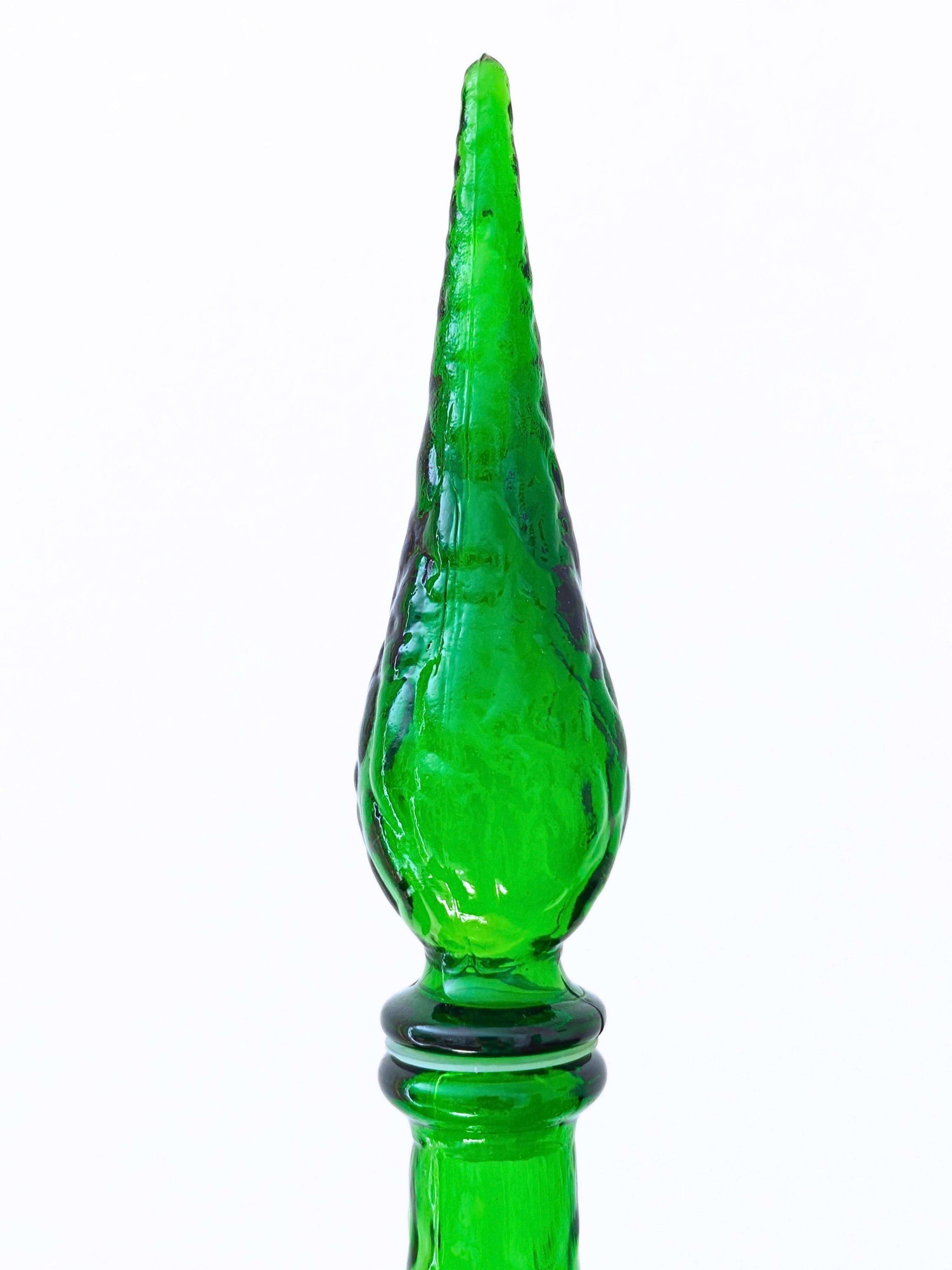 Italian carafe Empoli green with flame stopper