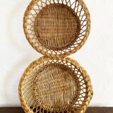 Duo of wicker baskets