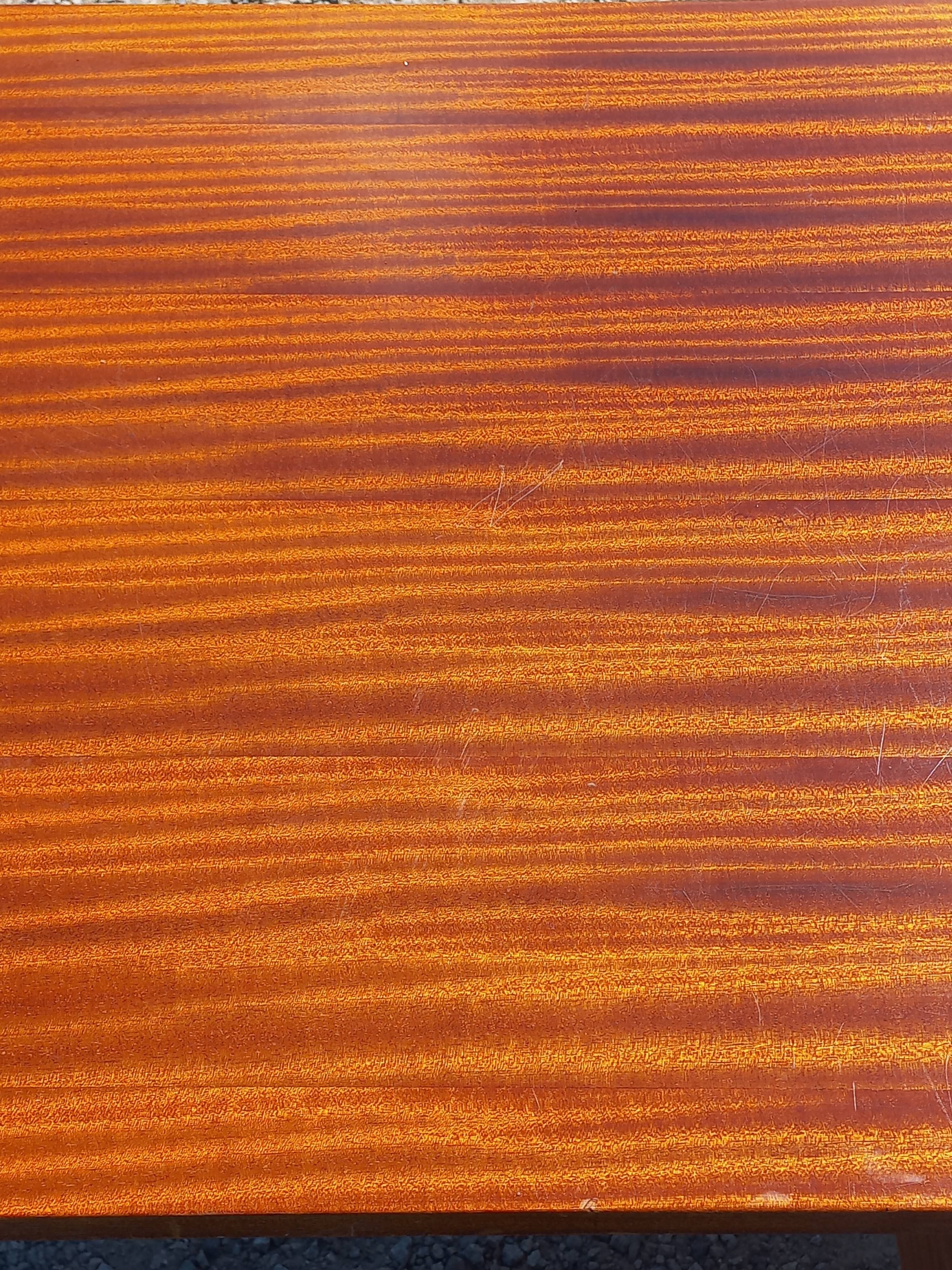 Desk of the 60s in mahogany base metal tubes 2 drawers