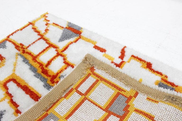 Midcentury Rug, Carpet, Denmark, Ege Rya Style, 1960s