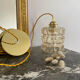 Vintage amber glass suspension globe