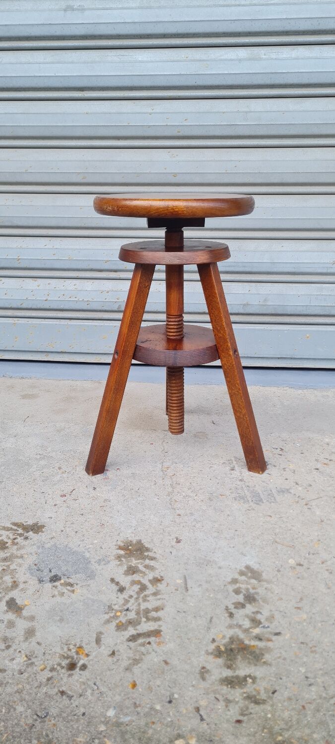 Wooden workshop stool