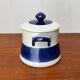Grand Terrine Couvercle de Pot Suédois du Milieu du Siècle Koka Blue Bla par Hertha Bengtson pour Rörstrand, années 1950