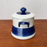 Grand terrine Swedish mid-century pot lid Koka Blue Bla by Hertha Bengtson for Rörstrand, 1950s