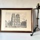Paris 19th engraving, glass frame