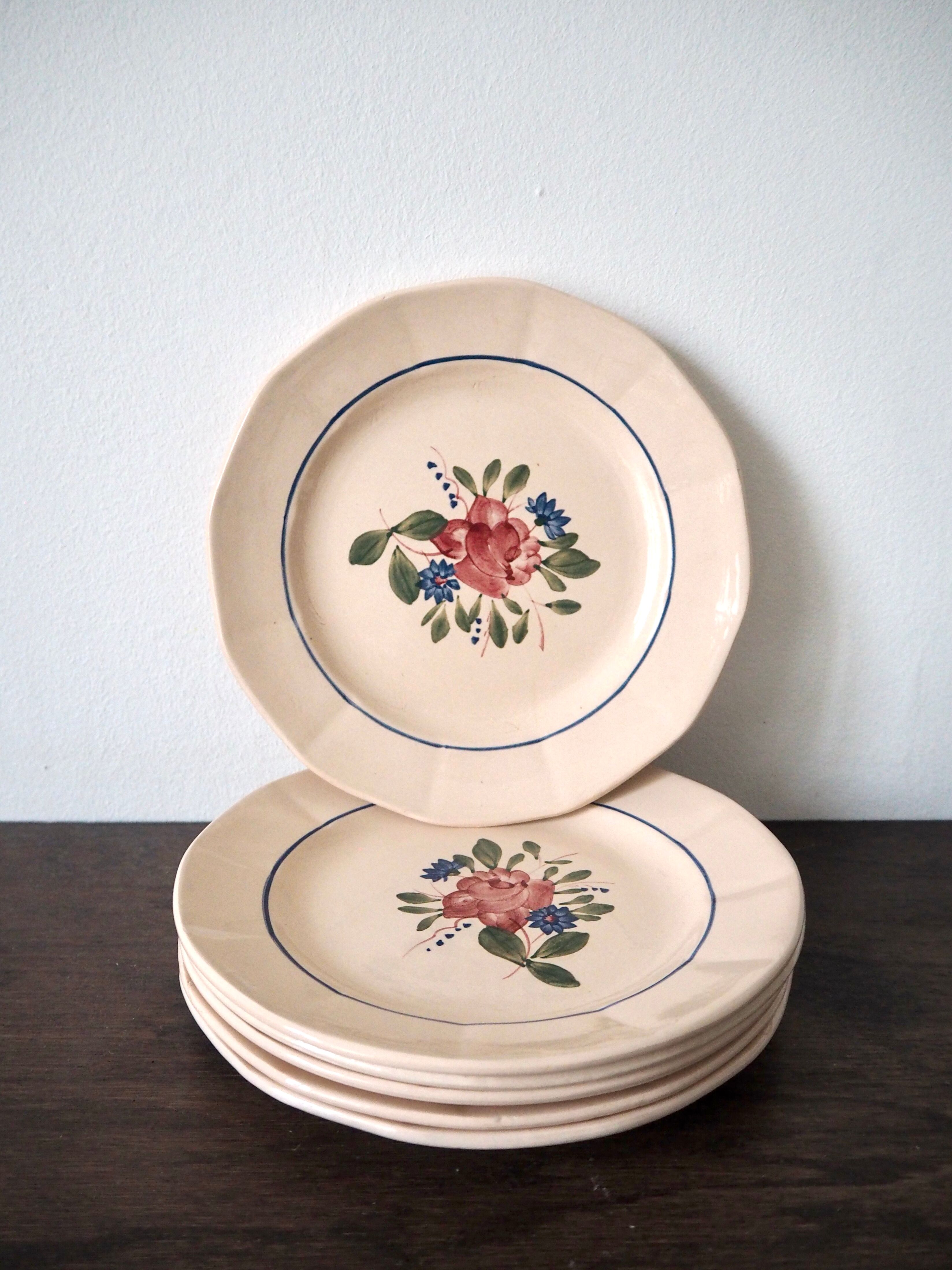 Set of 6 dessert plates Digoin 9177