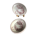 Lot of 6 plates Gien Iron Earth