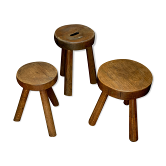 Trio of French stools